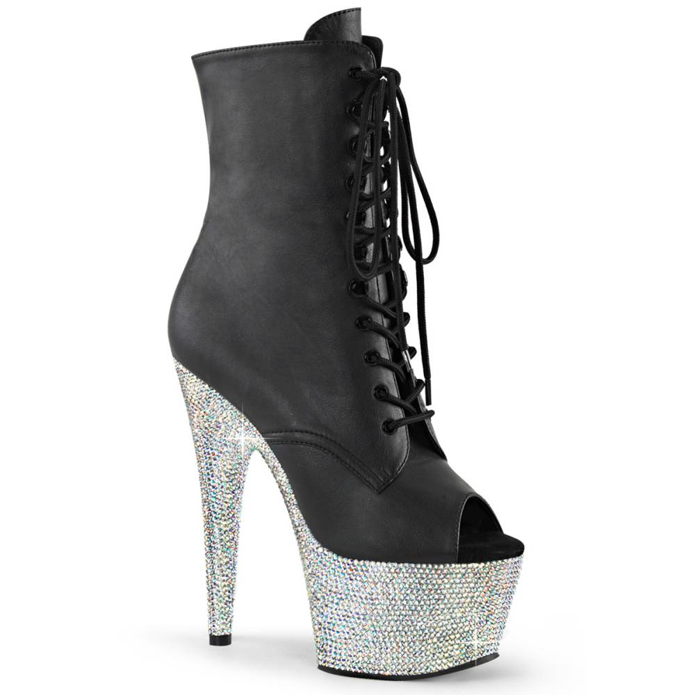 Pleaser - BEJEWELED10217 Bottes de plateforme, Pole dance chaussures - Noir Product image